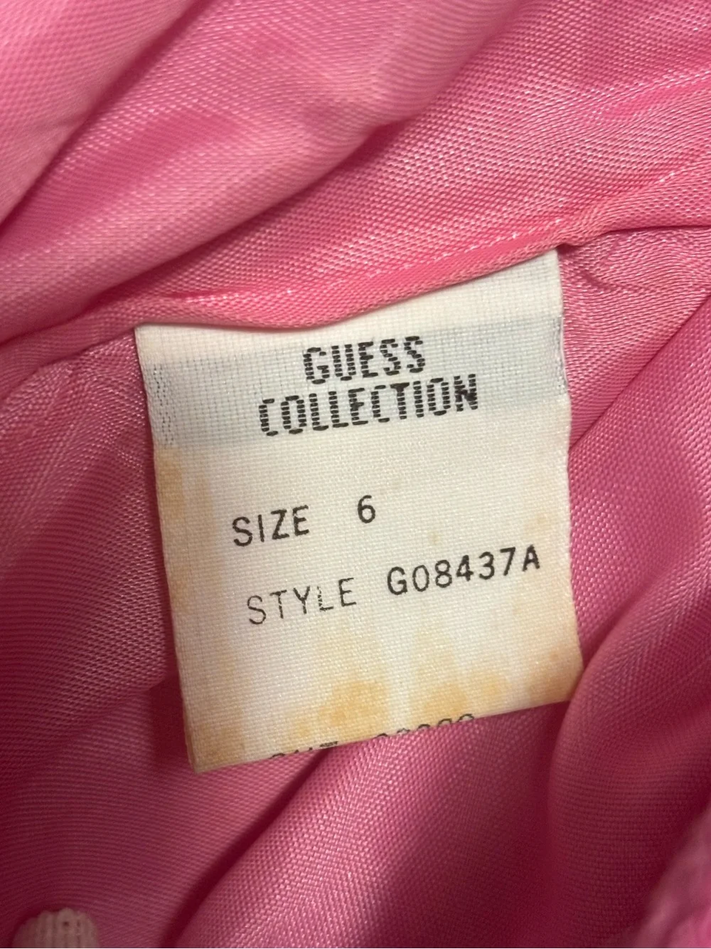Vintage GUESS Collection Pink Wool Blend Belted Mini Skirt Sz 6 USA Made